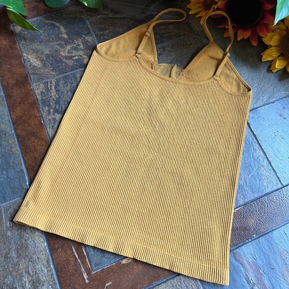 Free People “Intimately” Camisole Top in Gold/Mustard - Picture 8 of 9